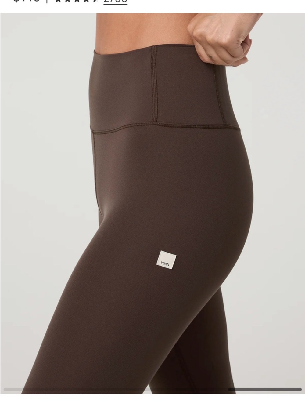 Vuori Women's Java Brown High-Rise Leggings